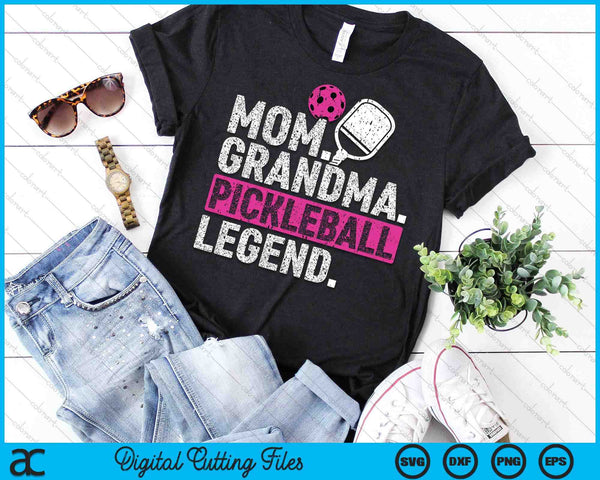 Mom Grandma Pickleball Legend Player Pickle Ball SVG PNG Digital Cutting Files