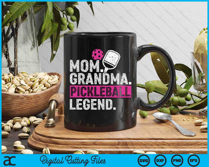 Mom Grandma Pickleball Legend Player Pickle Ball SVG PNG Digital Cutting Files