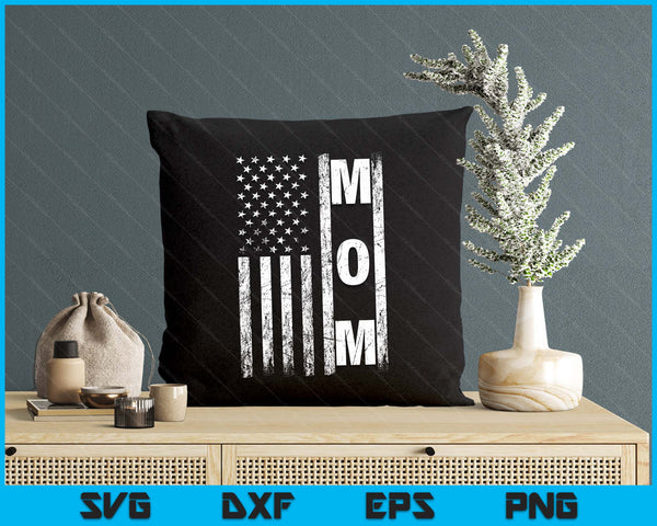 Mom Vintage American Flag Mother's Day 4th Of July SVG PNG Digital Printable Files