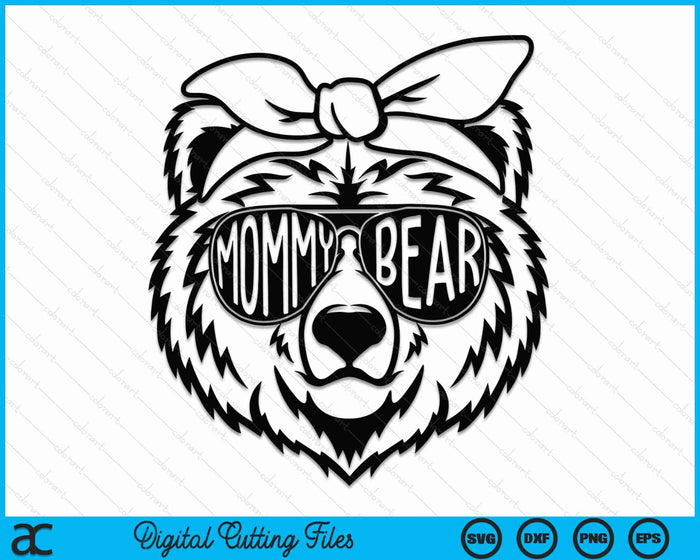 Mommy Bear With Bandana Mommy Bear SVG PNG Digital Cutting Files Mommy Bear With Bandana Mommy Bear SVG PNG Digital Cutting Files