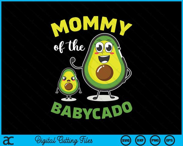 Mama van de Babycado Avocado familie bijpassende SVG PNG digitale afdrukbare bestanden