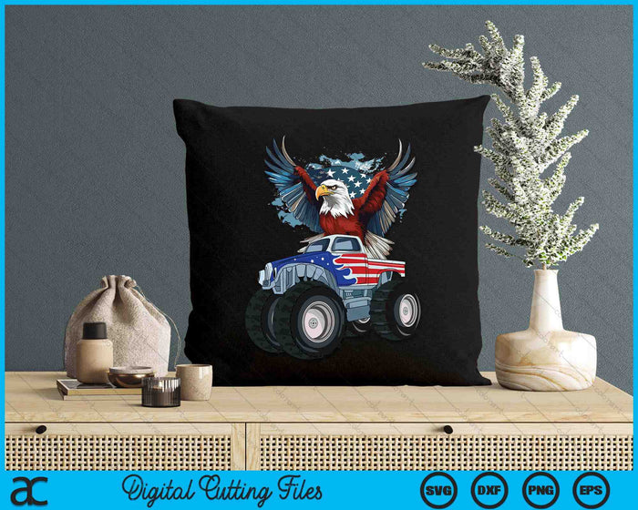 Monster Truck Bald Eagle 4th of July Boys American Flag SVG PNG Digital Cutting Files Monster Truck Bald Eagle 4th of July Boys American Flag SVG PNG Digital Cutting Files