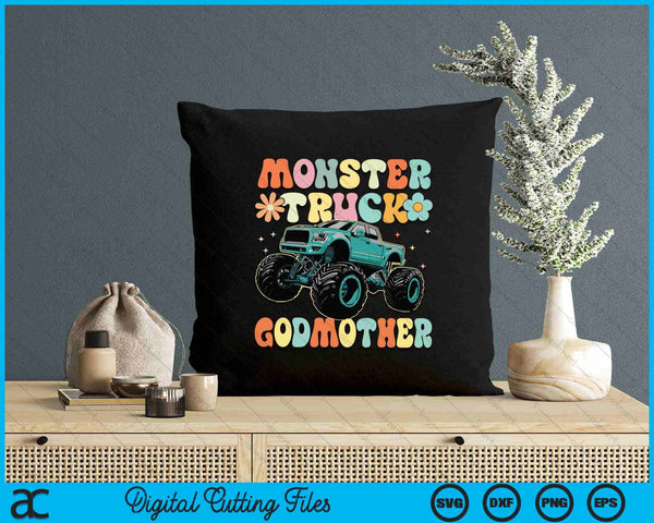Monster Truck Godmother Groovy Truck Lover SVG PNG Digital Printable Files