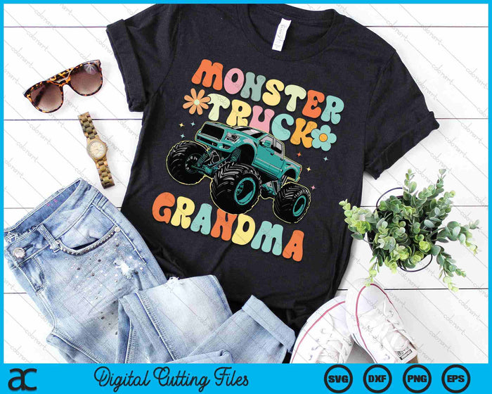 Monster Truck Grandma Groovy Truck Lover SVG PNG Digital Printable Files Monster Truck Grandma Groovy Truck Lover SVG PNG Digital Printable Files