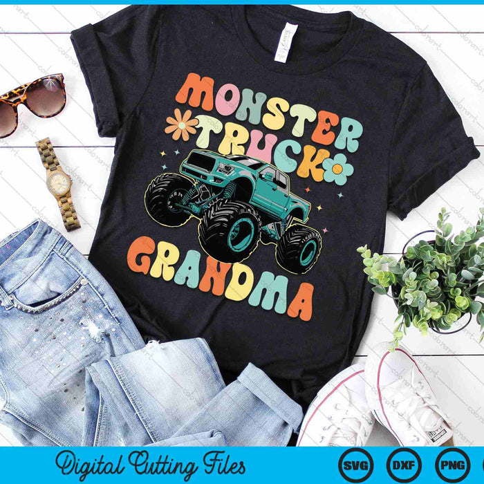 Monster Truck Grandma Groovy Truck Lover SVG PNG Digital Printable Files Monster Truck Grandma Groovy Truck Lover SVG PNG Digital Printable Files