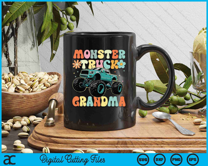 Monster Truck Grandma Groovy Truck Lover SVG PNG Digital Printable Files Monster Truck Grandma Groovy Truck Lover SVG PNG Digital Printable Files