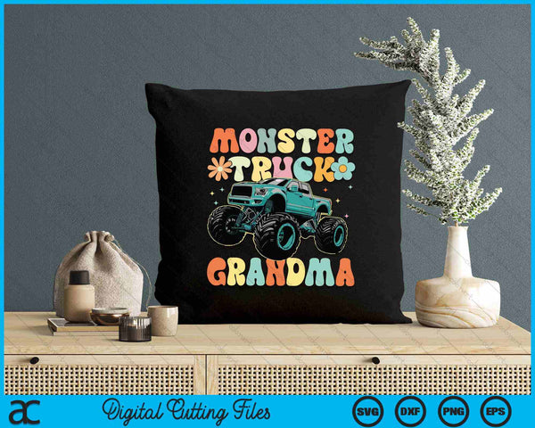 Monster Truck Grandma Groovy Truck Lover SVG PNG Digital Printable Files