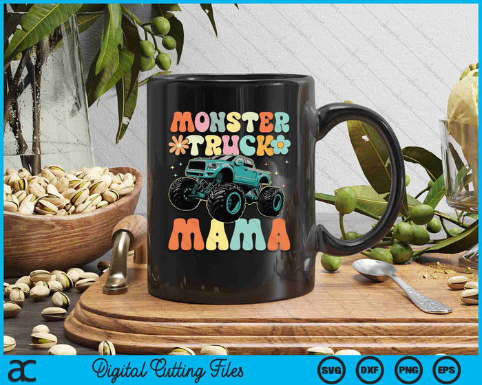 Monster Truck Mama Groovy Truck Lover SVG PNG Digital Printable Files Monster Truck Mama Groovy Truck Lover SVG PNG Digital Printable Files