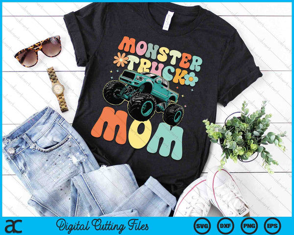 Monster Truck Mom Groovy Truck Lover SVG PNG Digital Printable Files