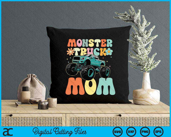 Monster Truck Mom Groovy Truck Lover SVG PNG Digital Printable Files