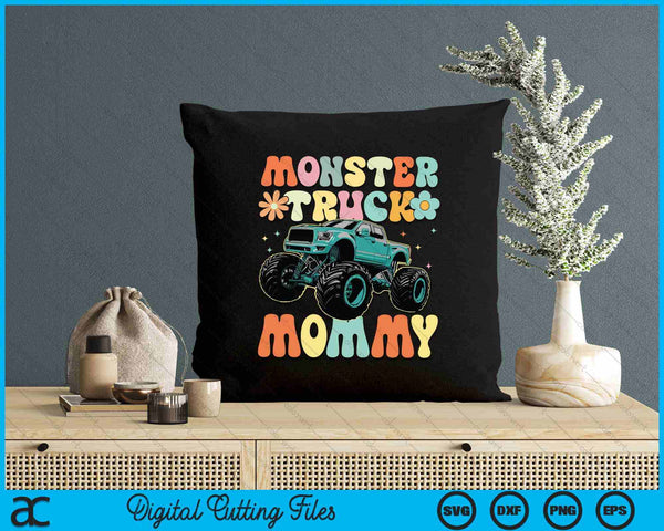 Monster Truck Mommy Groovy Truck Lover SVG PNG Digital Printable Files