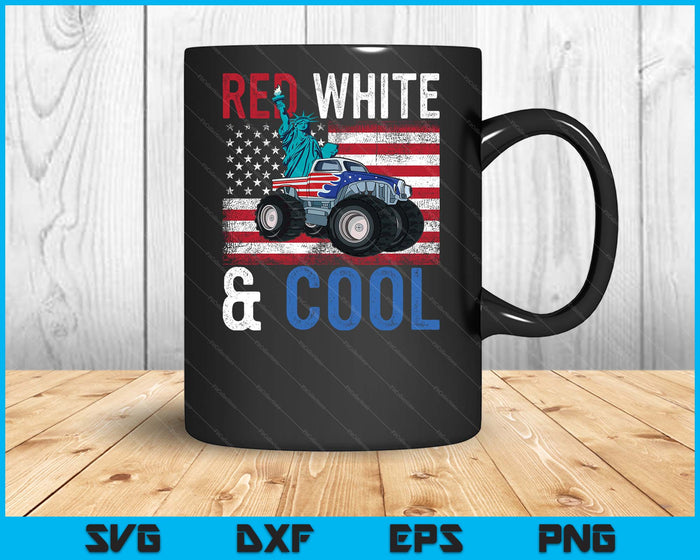 Monster Truck Statue Liberty 4th Of July Boys American Flag SVG PNG Digital Cutting Files Monster Truck Statue Liberty 4th Of July Boys American Flag SVG PNG Digital Cutting Files