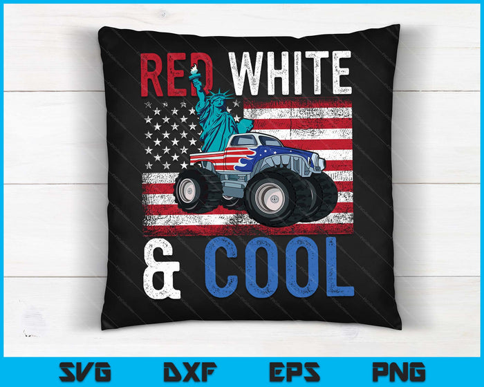 Monster Truck Statue Liberty 4th Of July Boys American Flag SVG PNG Digital Cutting Files Monster Truck Statue Liberty 4th Of July Boys American Flag SVG PNG Digital Cutting Files