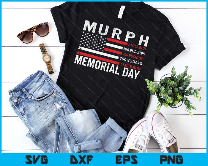 Murph Challenge American Memorial Day Workout Gym Patriotic SVG PNG Digital Cutting Files Murph Challenge American Memorial Day Workout Gym Patriotic SVG PNG Digital Cutting Files