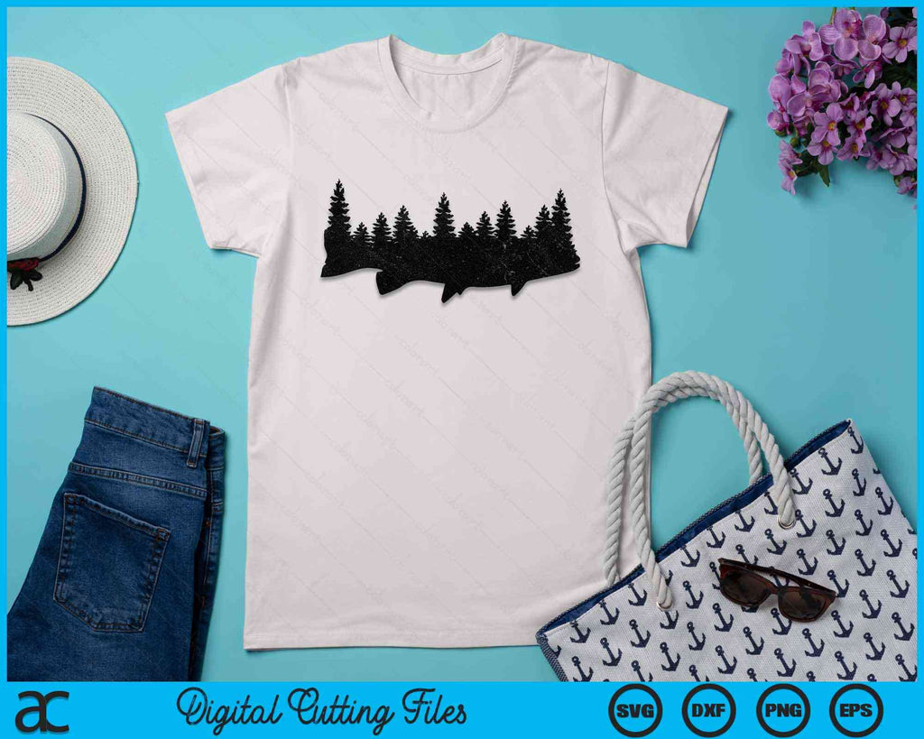 Musky Pine Forest Treeline - Outdoor Fishing Angler T-Shirt Musky Pine Forest Treeline - Outdoor Fishing Angler T-Shirt