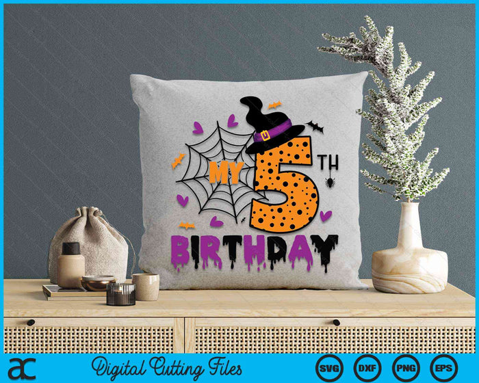 My 5th Birthday Halloween Party Spooky 5 Year Old SVG PNG Digital Cutting File My 5th Birthday Halloween Party Spooky 5 Year Old SVG PNG Digital Cutting File