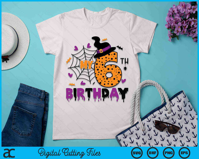 My 6th Birthday Halloween Party Spooky 6 Year Old SVG PNG Digital Cutting File My 6th Birthday Halloween Party Spooky 6 Year Old SVG PNG Digital Cutting File