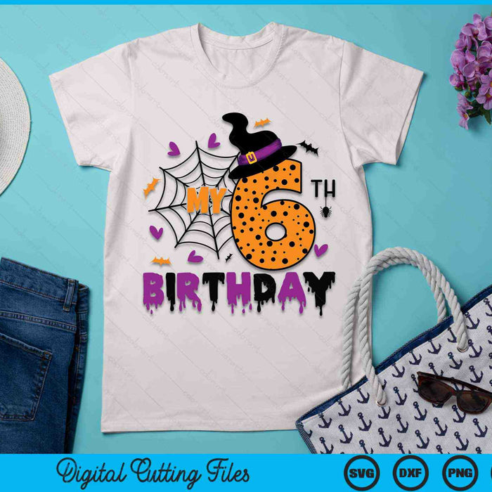 My 6th Birthday Halloween Party Spooky 6 Year Old SVG PNG Digital Cutting File My 6th Birthday Halloween Party Spooky 6 Year Old SVG PNG Digital Cutting File