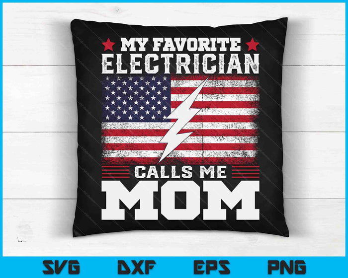 Mijn favoriete elektricien noemt me moeder USA vlag Moederdag SVG PNG digitale afdrukbare bestanden Mijn favoriete elektricien noemt me moeder USA vlag Moederdag SVG PNG digitale afdrukbare bestanden