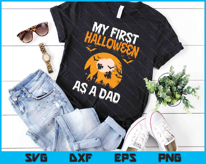 Mi primer Halloween como papá SVG PNG cortando archivos imprimibles Mi primer Halloween como papá SVG PNG cortando archivos imprimibles