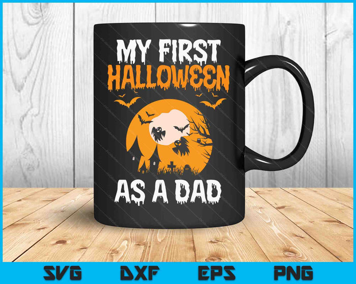 Mi primer Halloween como papá SVG PNG cortando archivos imprimibles Mi primer Halloween como papá SVG PNG cortando archivos imprimibles