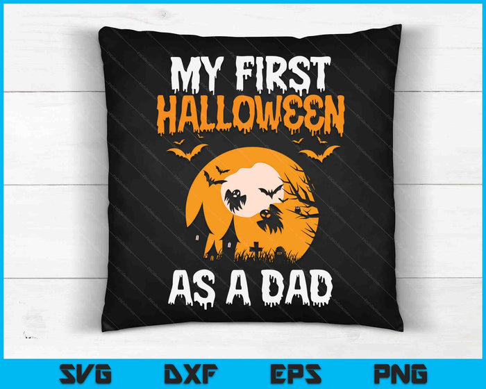 Mi primer Halloween como papá SVG PNG cortando archivos imprimibles Mi primer Halloween como papá SVG PNG cortando archivos imprimibles