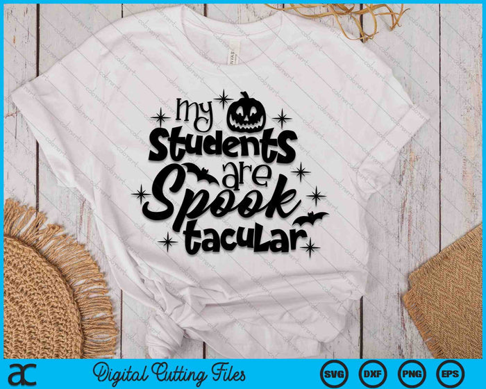 Mis estudiantes son espeluznantes lindo profesor Halloween SVG PNG archivos de corte digital Mis estudiantes son espeluznantes lindo profesor Halloween SVG PNG archivos de corte digital