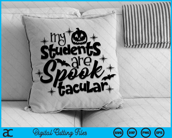 Mis estudiantes son espeluznantes lindo profesor Halloween SVG PNG archivos de corte digital Mis estudiantes son espeluznantes lindo profesor Halloween SVG PNG archivos de corte digital
