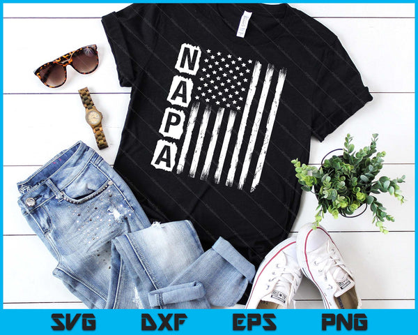 Napa Father's Day American Flag 4th Of July SVG PNG Digital Cutting Files