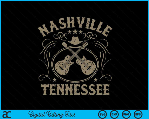 Nashville Tennessee Travel Vintage SVG PNG Digital Cutting Files