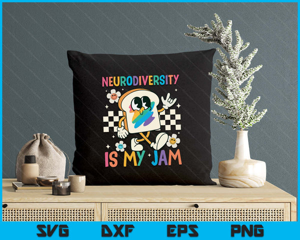Neurodiversity Is My Jam Inclusion Autism Awareness Retro SVG PNG Digital Printable Files