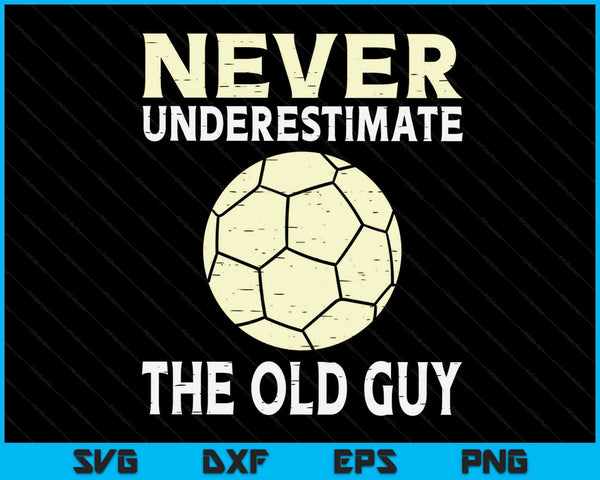 Never Underestimate The Old Guy Football Coach SVG PNG Digital Cutting Files
