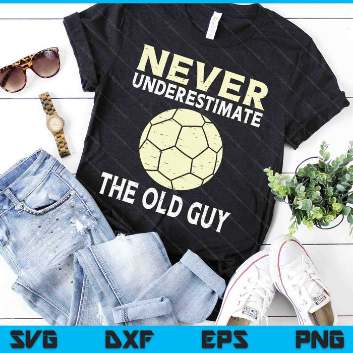 Never Underestimate The Old Guy Football Coach SVG PNG Digital Cutting Files
