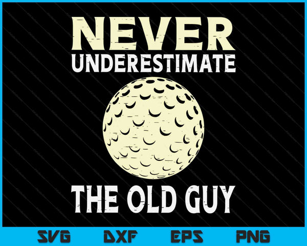 Never Underestimate The Old Guy Hockey Coach SVG PNG Digital Cutting Files