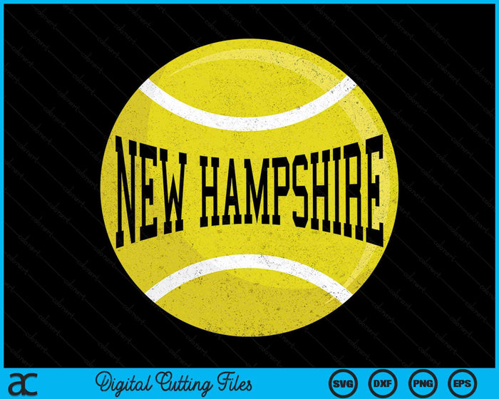 New Hampshire Tennis Fan SVG PNG Digital Cutting Files New Hampshire Tennis Fan SVG PNG Digital Cutting Files