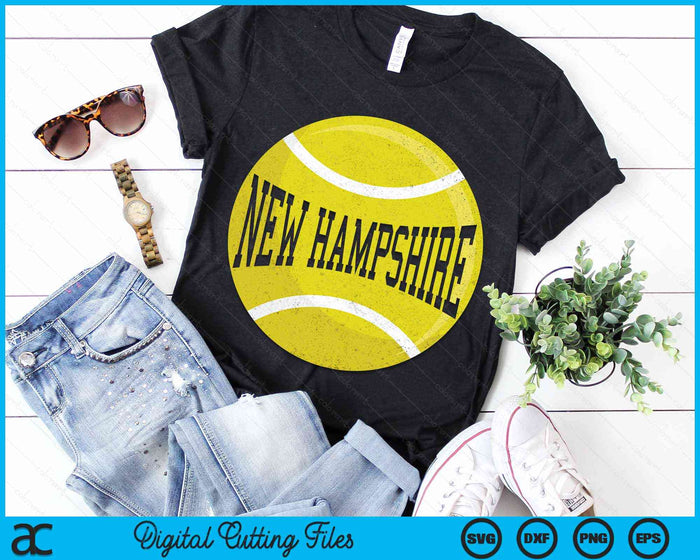 New Hampshire Tennis Fan SVG PNG Digital Cutting Files New Hampshire Tennis Fan SVG PNG Digital Cutting Files