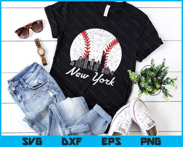 New York Baseball USA State Game Day SVG PNG Digital Printable Files