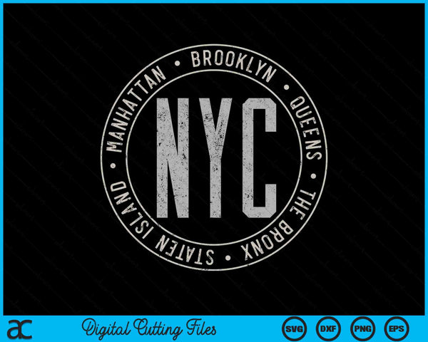 New York Boroughs Five Boroughs NYC SVG PNG Digital Cutting Files