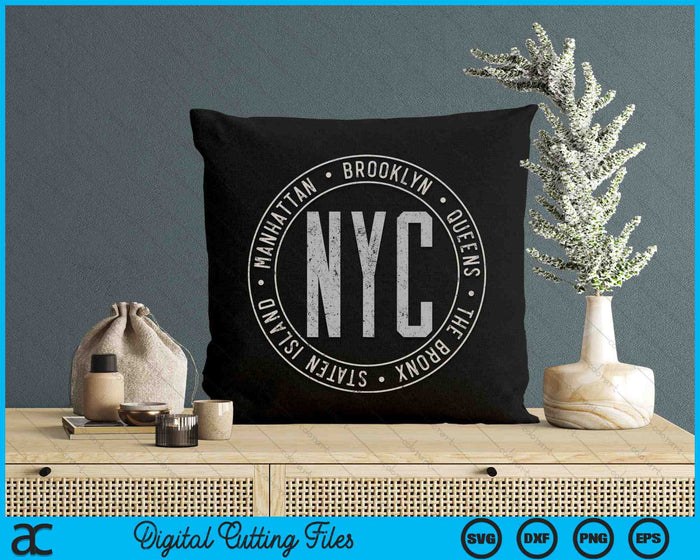 New York Boroughs Five Boroughs NYC SVG PNG Digital Cutting Files