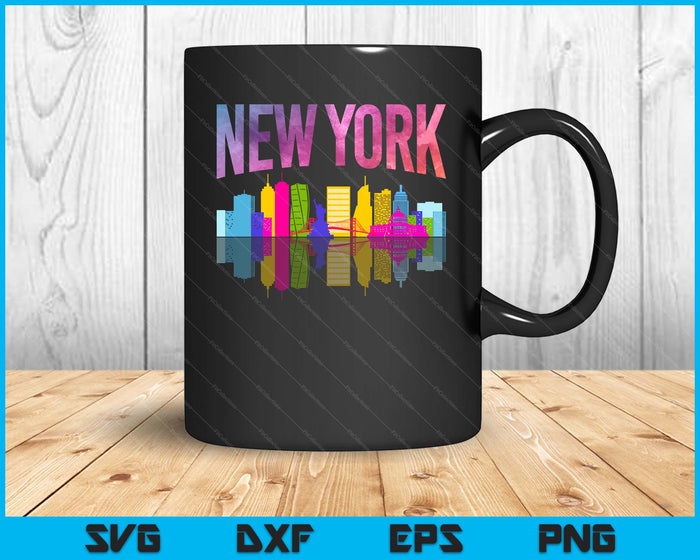 New York City Manhattan NYC Retro 70s 80s Skyline NY City SVG PNG Digital Printable Files New York City Manhattan NYC Retro 70s 80s Skyline NY City SVG PNG Digital Printable Files