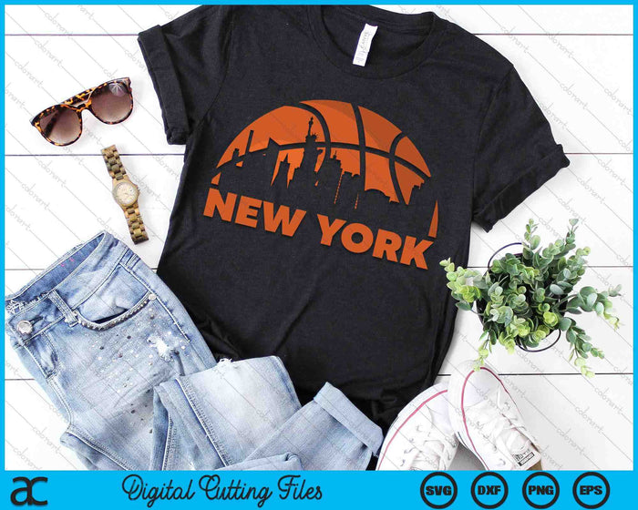 New York City Skyline New York Basketball SVG PNG Digital Cutting Files New York City Skyline New York Basketball SVG PNG Digital Cutting Files