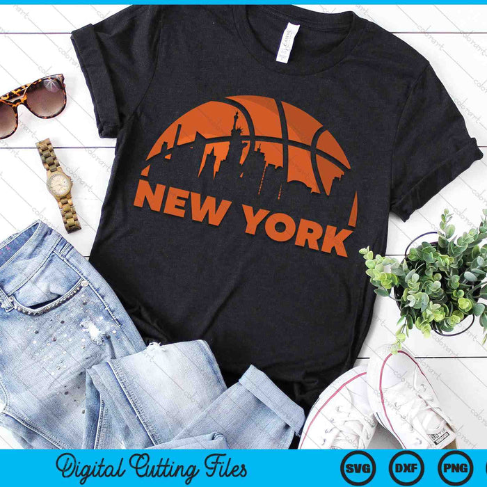 New York City Skyline New York Basketball SVG PNG Digital Cutting Files New York City Skyline New York Basketball SVG PNG Digital Cutting Files