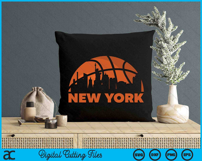 New York City Skyline New York Basketball SVG PNG Digital Cutting Files New York City Skyline New York Basketball SVG PNG Digital Cutting Files