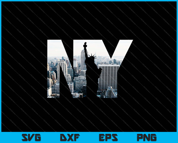 New York City Skyline Illustration Graphic SVG PNG Cutting Printable Files