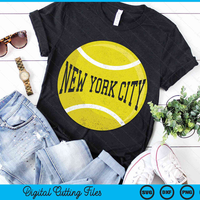 New York City Tennis Fan SVG PNG Digital Cutting Files New York City Tennis Fan SVG PNG Digital Cutting Files