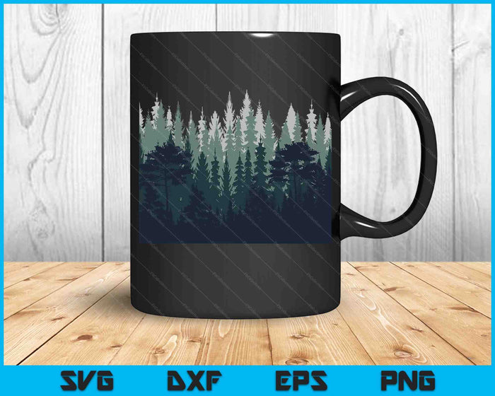 Night Nature Wildlife Trees Outdoor Forest SVG PNG Digital Cutting Files
