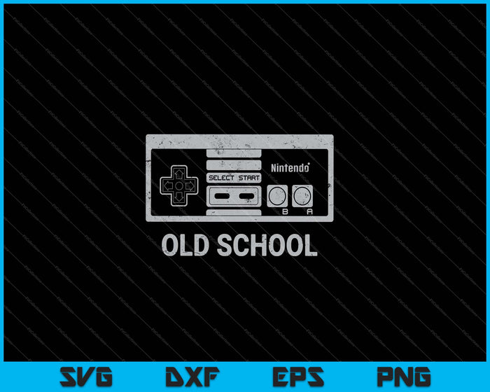 Nintendo NES Controller Old School Gold Graphic SVG PNG Cutting Printable Files