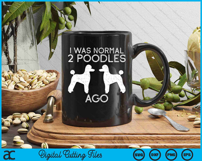 Normal 2 Poodles Ago Animal Pet Dog Lover Owner Gift SVG PNG Digital Cutting Files