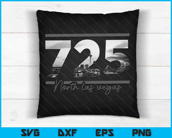 North Las Vegas 725 Area Code Skyline Nevada Vintage SVG PNG Cutting Printable Files