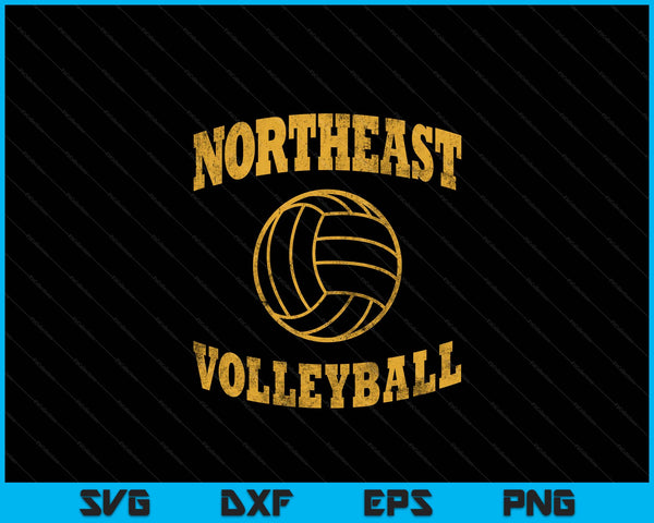 Northeast Volleyball Classic Vintage Distressed SVG PNG Digital Cutting Files